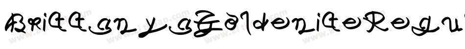 BrittanyaGoldeniteRegular-w1l3x字体转换