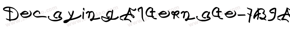 DecayingAlternate-7B9A字体转换