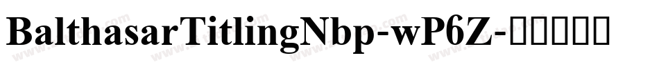 BalthasarTitlingNbp-wP6Z字体转换