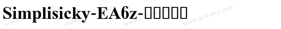 Simplisicky-EA6z字体转换 Simplisicky-EA6z字体转换