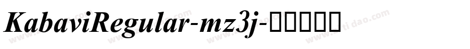 KabaviRegular-mz3j字体转换