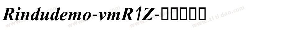 Rindudemo-vmR1Z字体转换