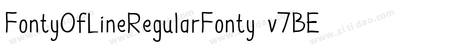 FontyOfLineRegularFonty-v7BE字体转换