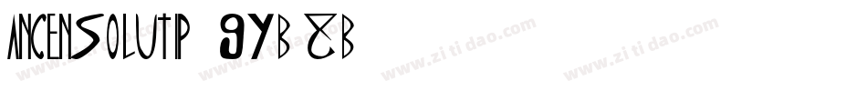 AncenSolutip-9YB8B字体转换