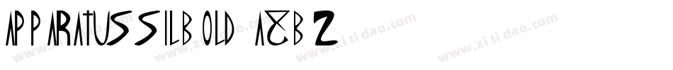 ApparatusSilBold-A8B2字体转换