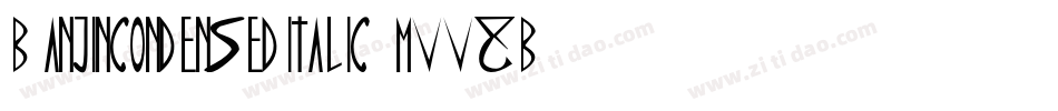 BanjinCondensedItalic-MVV8B字体转换