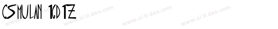 CsMulan-1GD1Z字体转换
