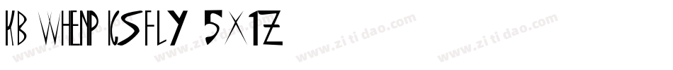 Kbwhenpigsfly-5x1z字体转换