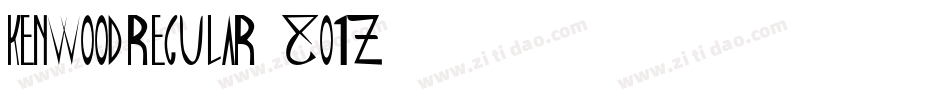 KenwoodRegular-8O1z字体转换