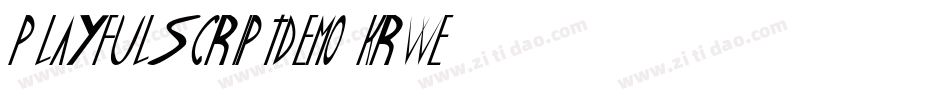 PlayfulScriptDemo-KRwe字体转换