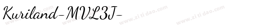 Kuriland-MVL3J字体转换 Kuriland-MVL3J字体转换