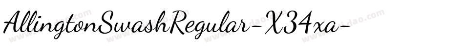 AllingtonSwashRegular-X34xa字体转换