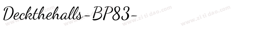 Deckthehalls-BP83字体转换