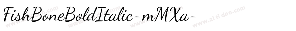 FishBoneBoldItalic-mMXa字体转换