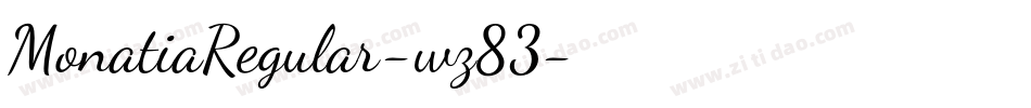 MonatiaRegular-wz83字体转换