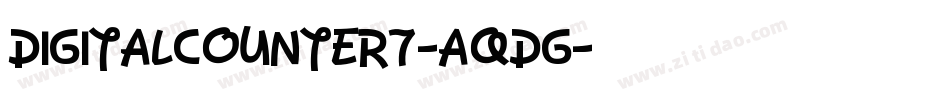 DigitalCounter7-AqDg字体转换