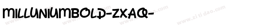 MilluniumBold-ZXAq字体转换