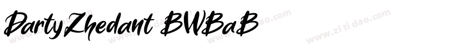 DartyZhedant-BWBaB字体转换