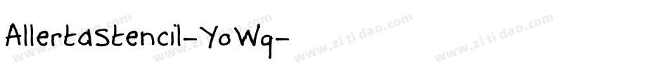 AllertaStencil-YoWq字体转换