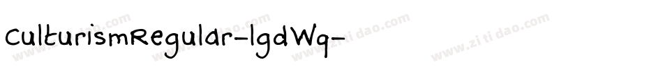 CulturismRegular-lgdWq字体转换