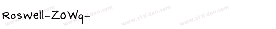 Roswell-ZOWq字体转换