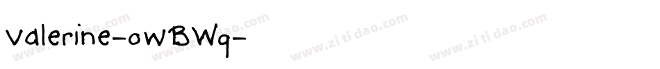 Valerine-owBWq字体转换