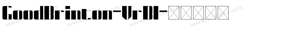 GoodBrinton-VrBl字体转换