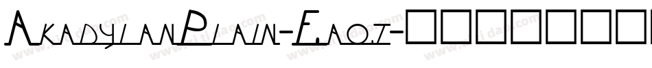 AkadylanPlain-Eaoj字体转换