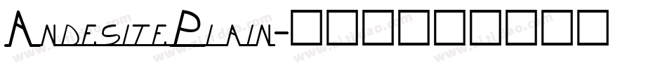 AndesitePlain字体转换