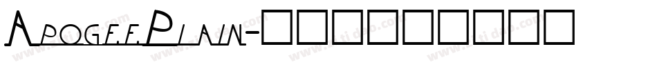 ApogeePlain字体转换