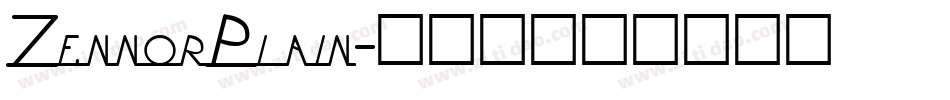 ZennorPlain字体转换