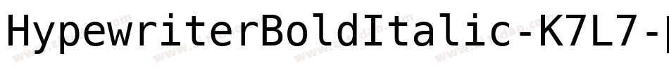 HypewriterBoldItalic-K7L7字体转换
