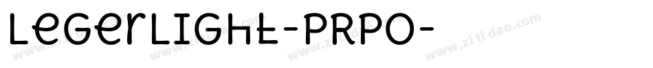 LegerLight-pRpO字体转换