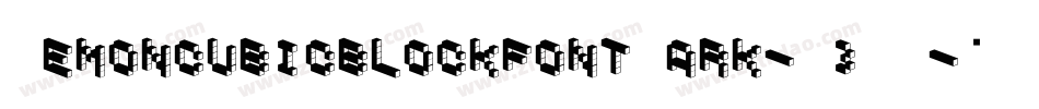 DemoncubicblockfontDark-G3MD字体转换