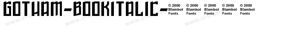 gotham-bookitalic字体转换