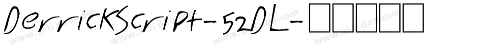 DerrickScript-52DL字体转换