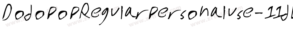 DodopopRegularpersonaluse-11dL字体转换