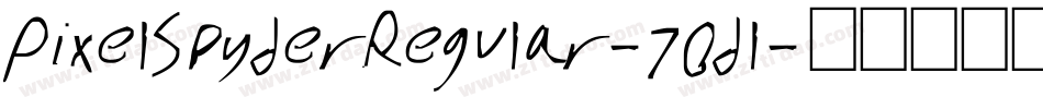 PixelSpyderRegular-70dl字体转换