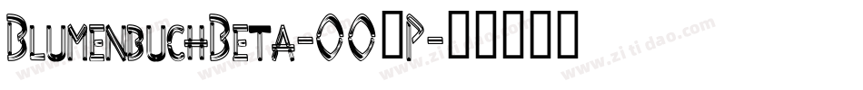 BlumenbuchBeta-OO7P字体转换