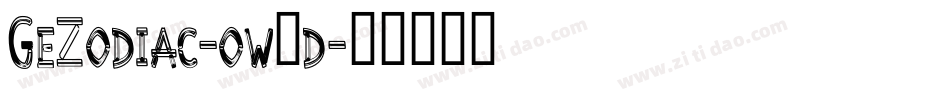 GeZodiac-ow4d字体转换