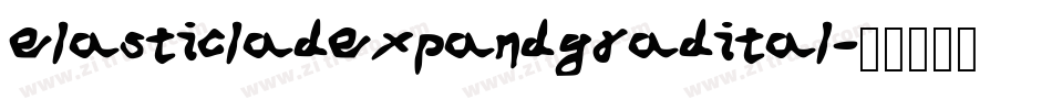 elasticladexpandgradital字体转换