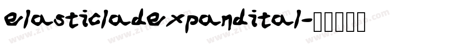 elasticladexpandital字体转换