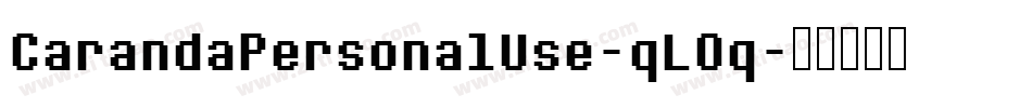 CarandaPersonalUse-qLOq字体转换