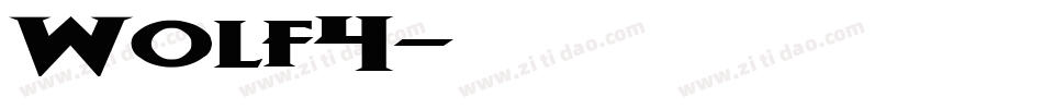 Wolf4字体转换