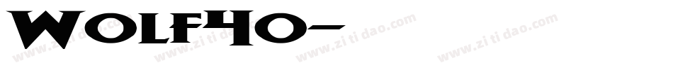 Wolf4o字体转换