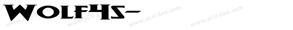 Wolf4s字体转换