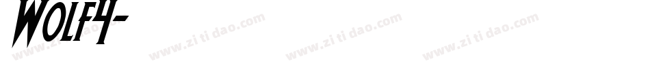 Wolf4字体转换