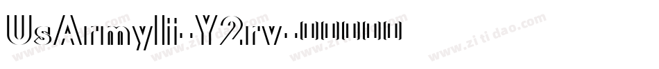 UsArmyIi-Y2rv字体转换