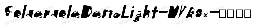 CalderdaleDemoLight-MVA8x字体转换