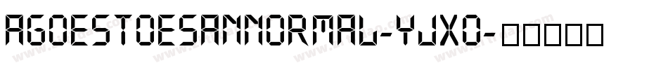 AgoestoesanNormal-YJXo字体转换